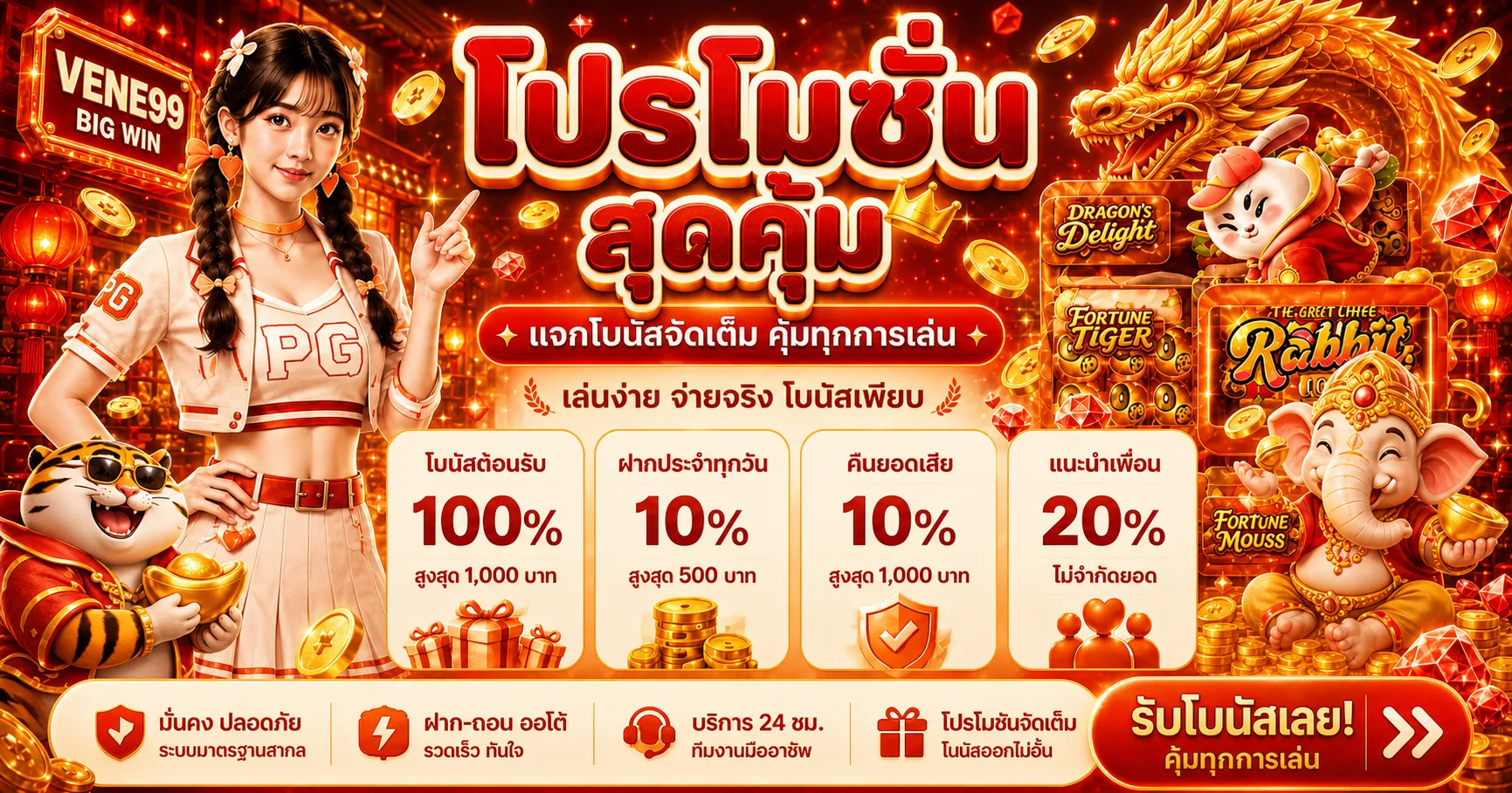 โปรโมชั่นแนะนำ vene99